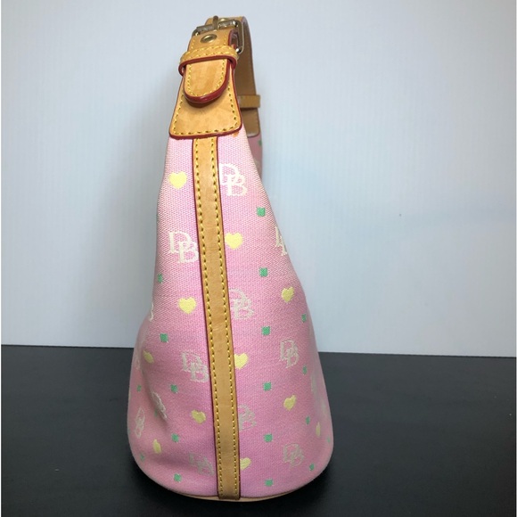 Dooney & Bourke Pink Mini Monogram Purse Y2K Vintage Canvas & Leather - Picture 3 of 16